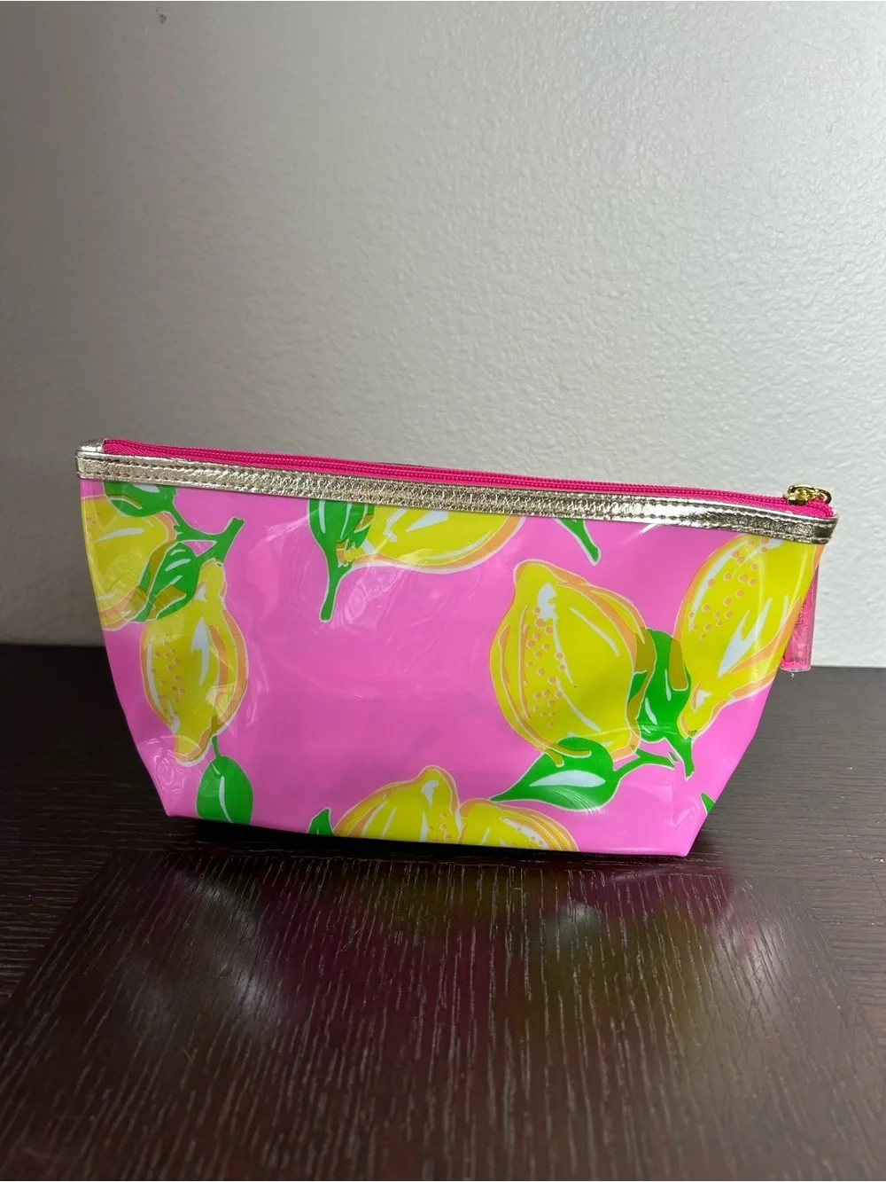 Lilly‎ Pulitzer For Estée Lauder Pink Lemon-Print Cosmetic Pouch Novelty Chic